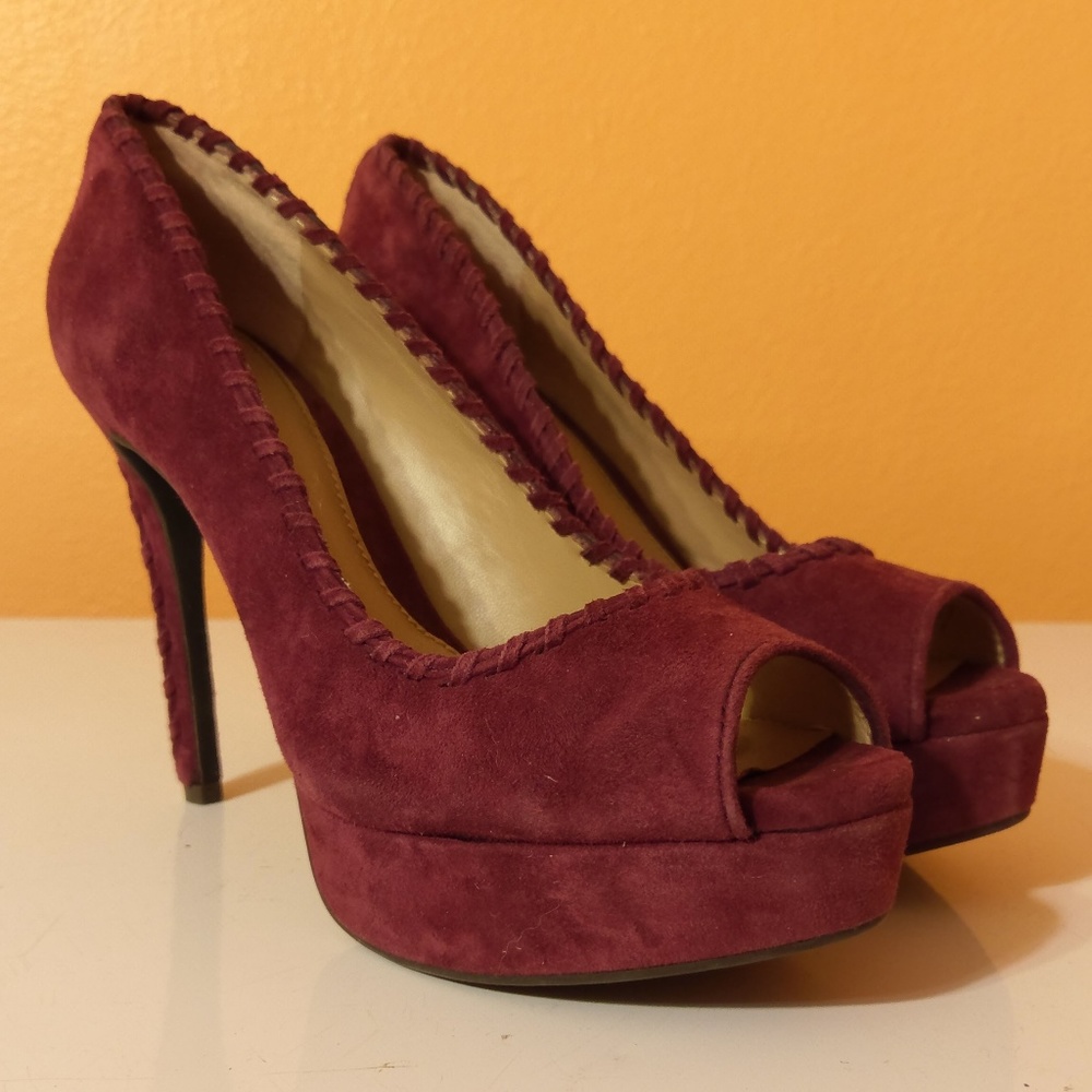 Antonio Melani Burgandy Suede Heels